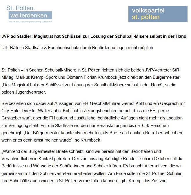 ÖVP: Stadler soll Behördenauflagen überdenken