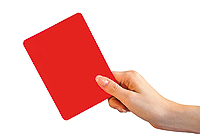 Rote Karte für Rosa